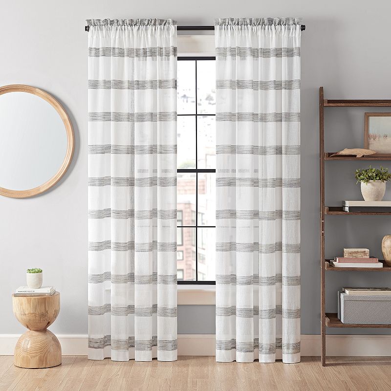 Vue Elements 1-panel Kyoto Semi-Sheer Window Curtain