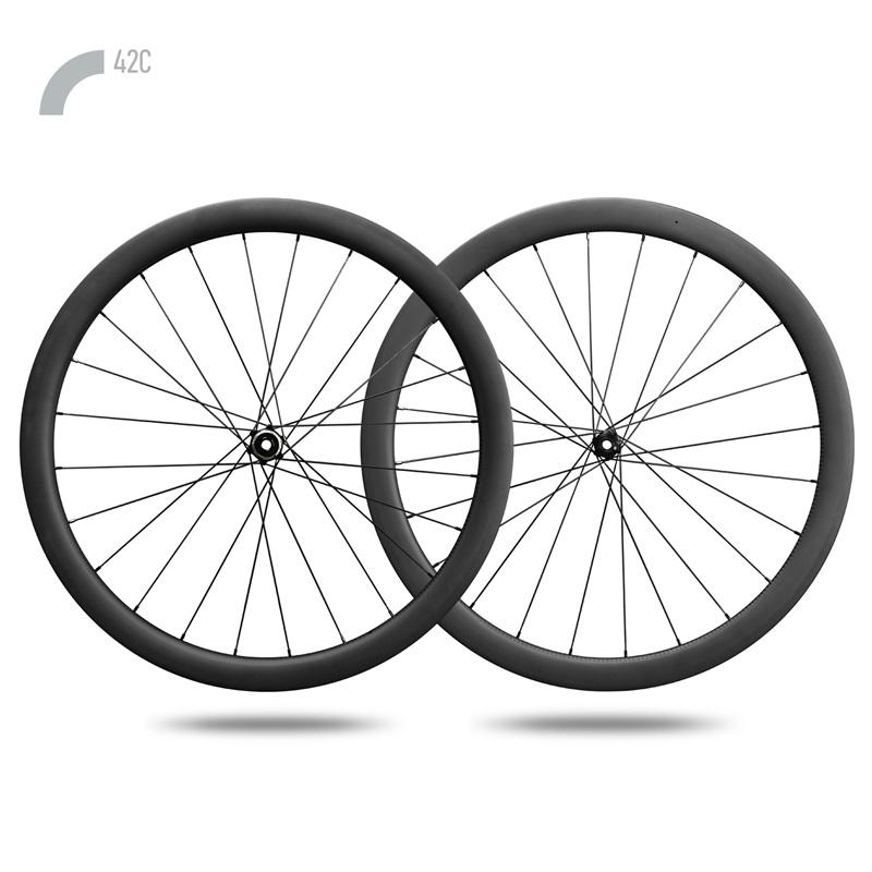 Professional Gravel Wheelsets 700C Carbon Wheels 42C 27.6mm width Rim Disc Brake Road Bike Cycling Life