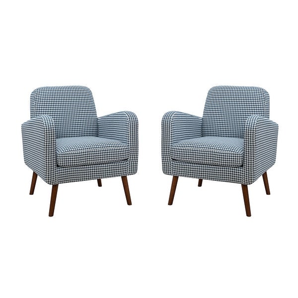 Aeetes Modern Upholstered Armchair with Solid Wood Legs Set of 2 by HULALA HOME