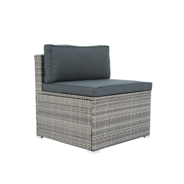 Grey AllWeather Sectional Sofa Outdoor Furniture Set