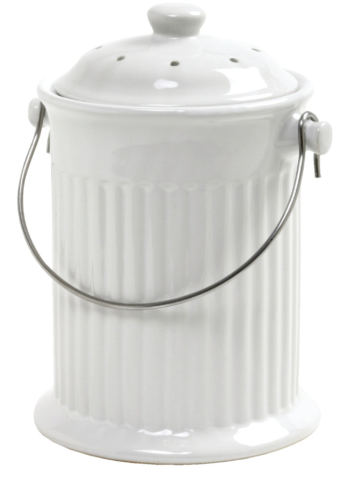 Norpro Ceramic Compost Keeper 1 Gal White