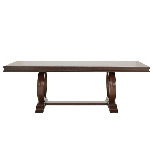 Willa Wood Extendable Trestle Base Dining Table by iNSPIRE Q Classic - Cherry Brown