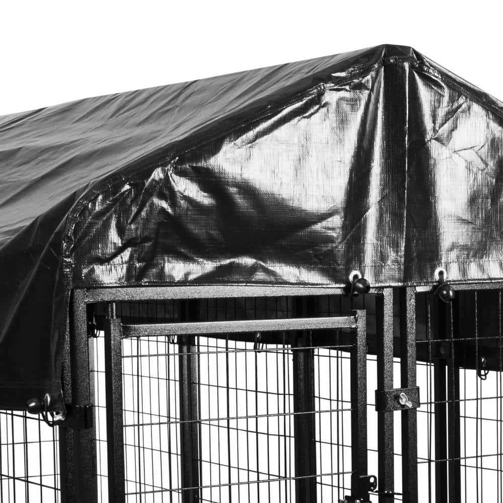 PRIVATE BRAND UNBRANDED 4 ft. x 4 ft. x 6 ft. Outdoor Welded Wire Dog Kennel 308605B