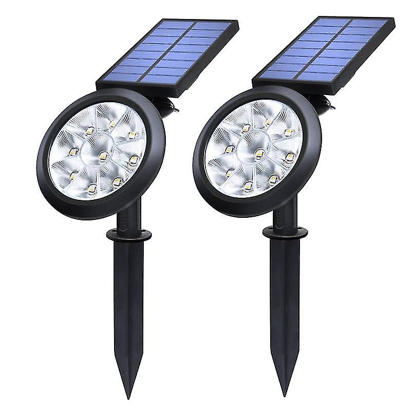 Solar Spotlights Upgraded Solar Garden Light Outdoor Waterproof 9 Led Landscape Lighting Solar Wall Light For Yard Driveway Lawn