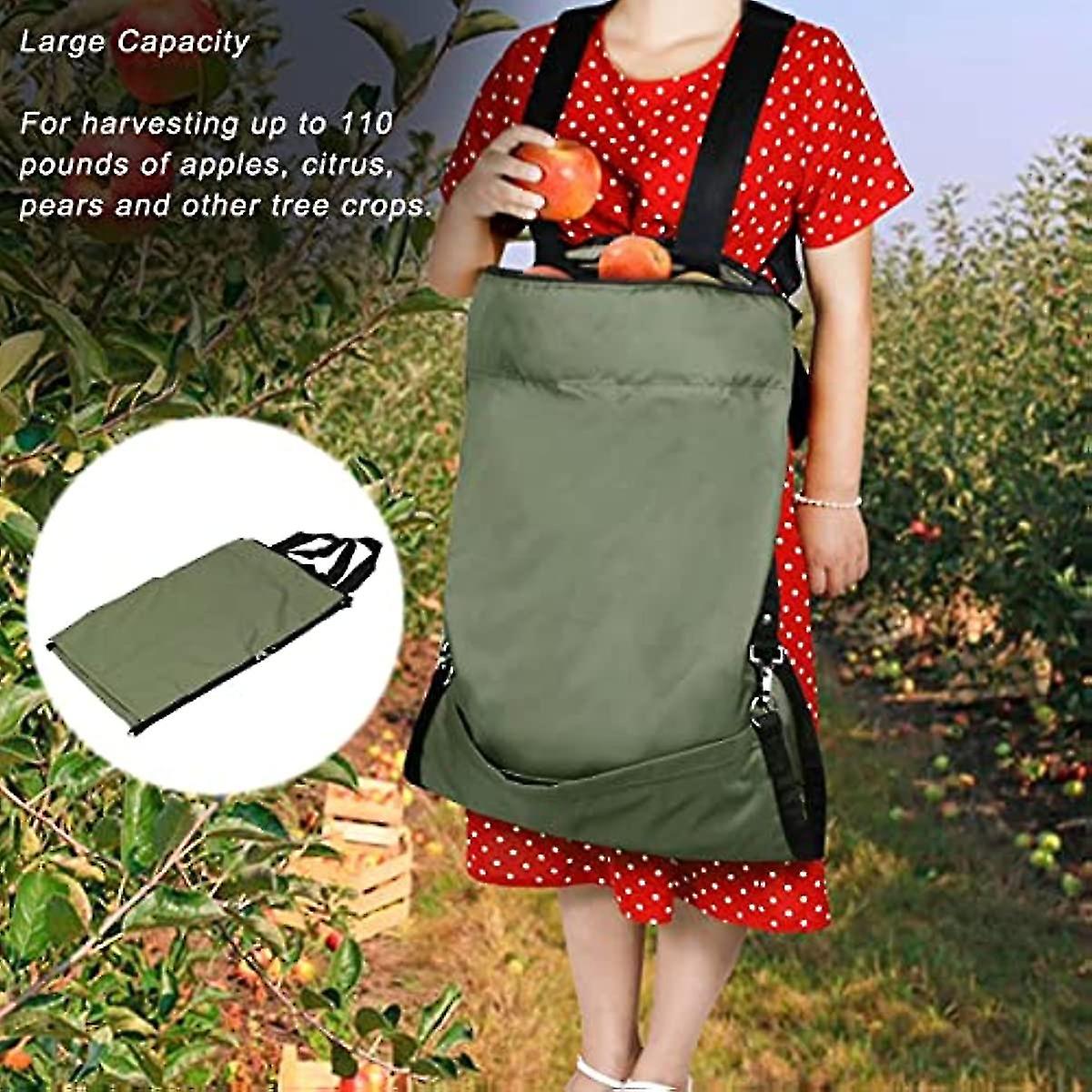 Fruit Picking Bag  Apples Picking Bag  Waterproof Fruit Storage Apron Pouch For Outdoor Orchard  Farm  Garden  Heavy Duty And Ajustable