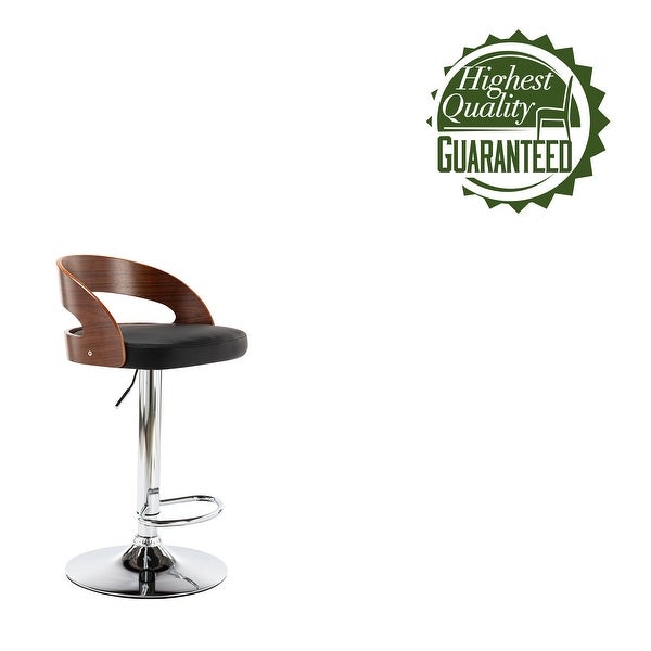 Porthos Home Shane Adjustable Height Swivel Bar Stool， PU Upholstery