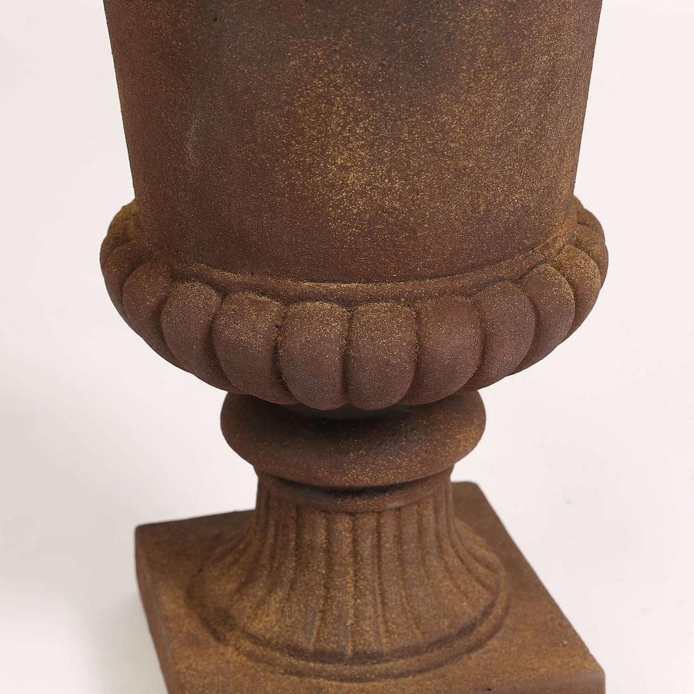 LuxenHome Classic Bronze MgO Fiberclay Urn Planter WHPL269