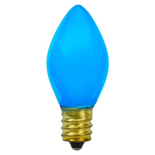 Pack of 4 Blue Opaque C7 Christmas Replacement Bulbs