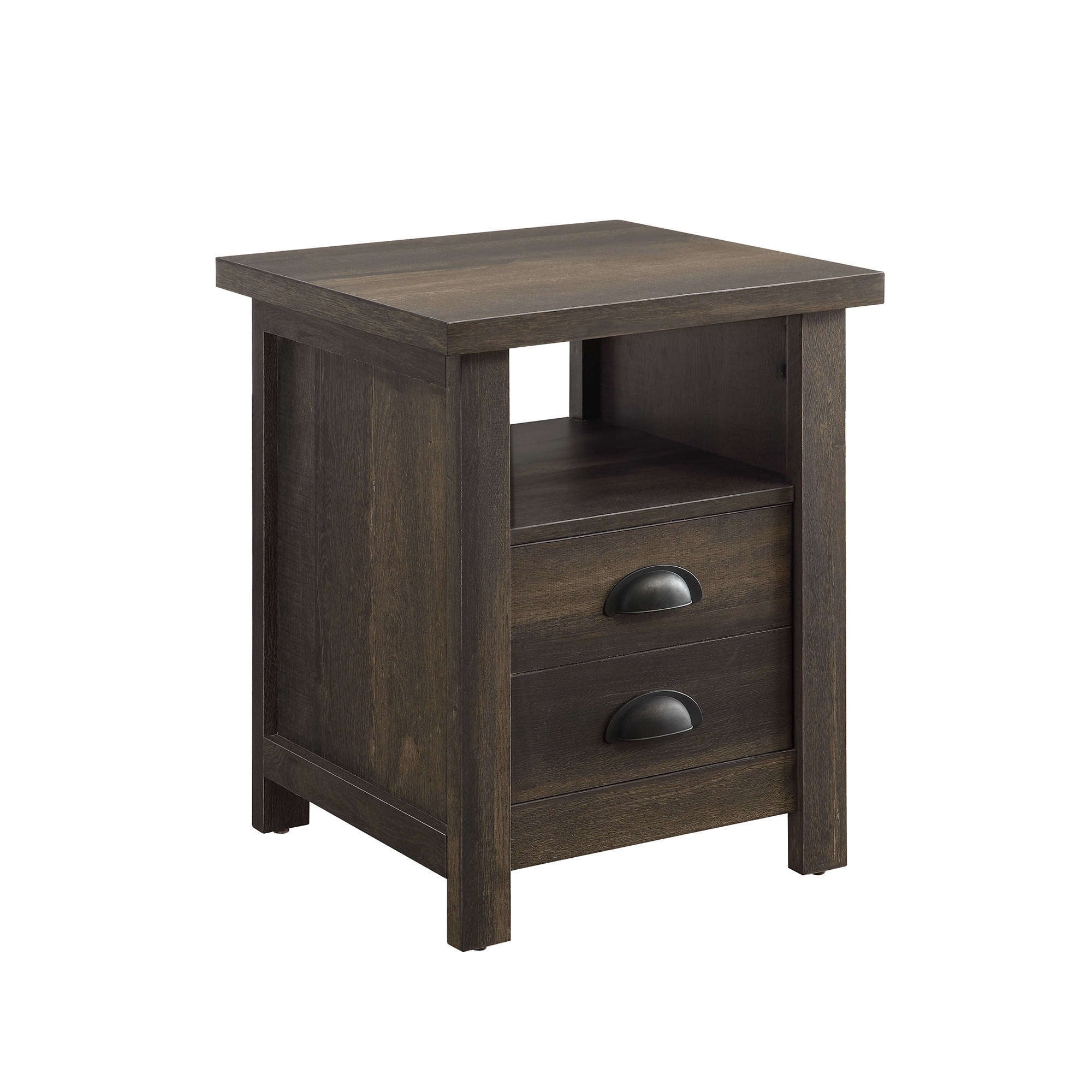 Granary Modern Farmhouse End Table， Brown