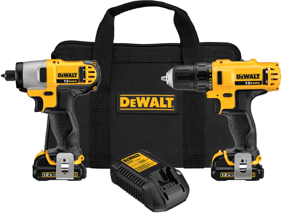 DW 12V MAX Li-Ion Drillamp Impact Cordless Tool Combo Kit