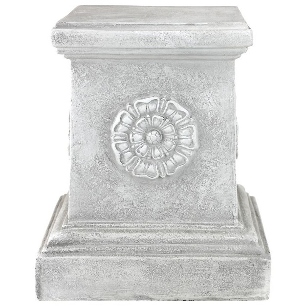 Design Toscano English Rosette Garden Sculptural Plinth Large