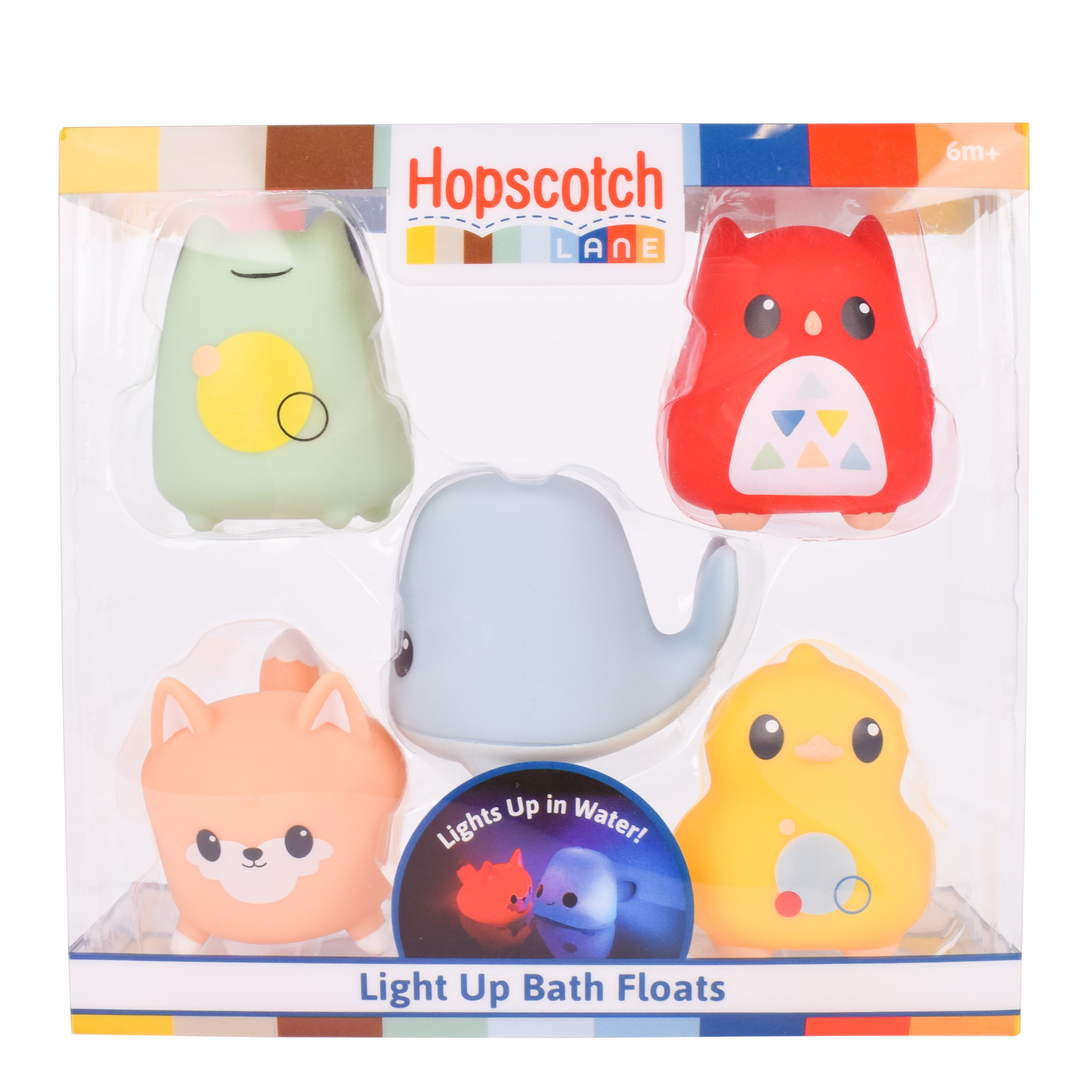 Hopscotch Lane 5 Pack Light Up Animal Bath Toys | Baby and Toddler 6 Months and Older， Unisex