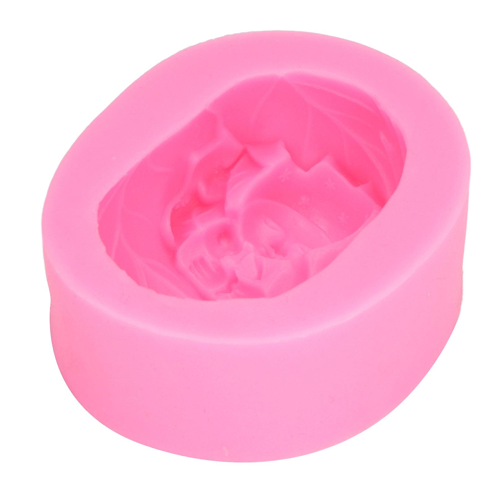 Baby Molds Silicone Pink Lovely Style Soft Comfortable Durable Washable Decorative Convenient Practical Cooking Tool