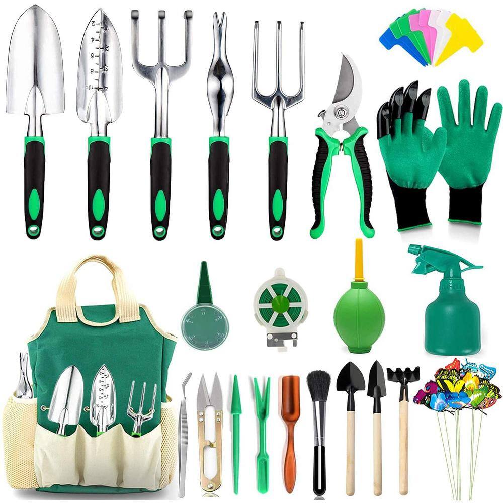 83-Piece Heavy-Duty Aluminum Hand Garden Tool Set Succulent Tool Set (Green) Garden Tool Set B07SKV41SG