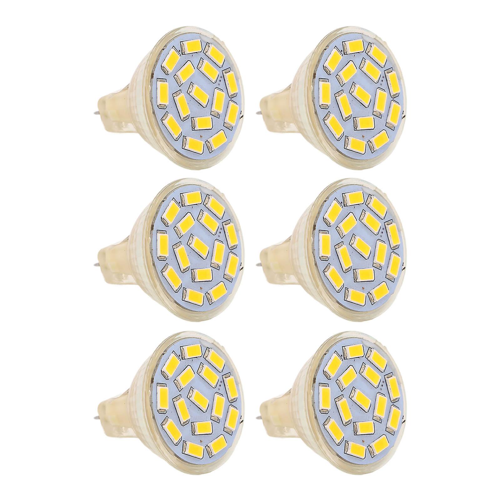 6Pcs GU4 LED Bulb 270LM 15LED Energy Saving Light Bulb MR11 Track Lamp Beads 12V 3W Warm Light 3000K