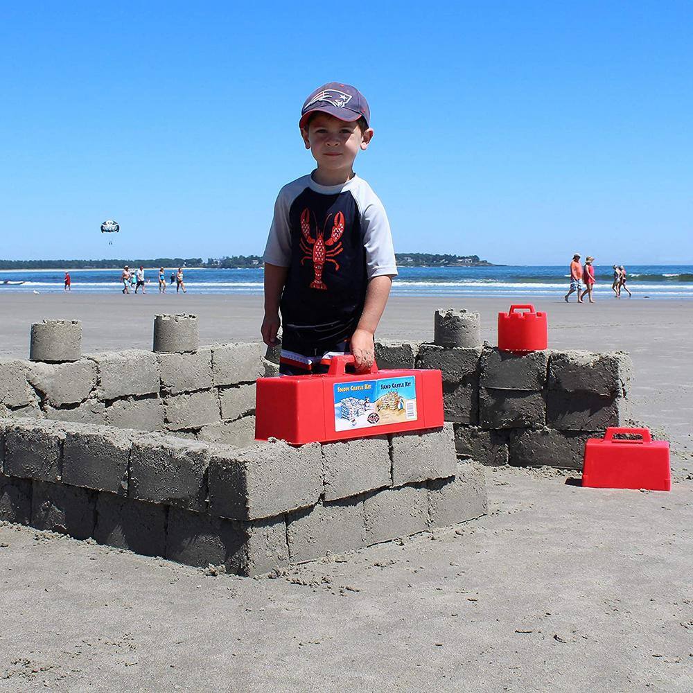 Flexible Flyer Snow and Sand Fort Building Kit with Block Brick and Castle Molds S20-Paricon