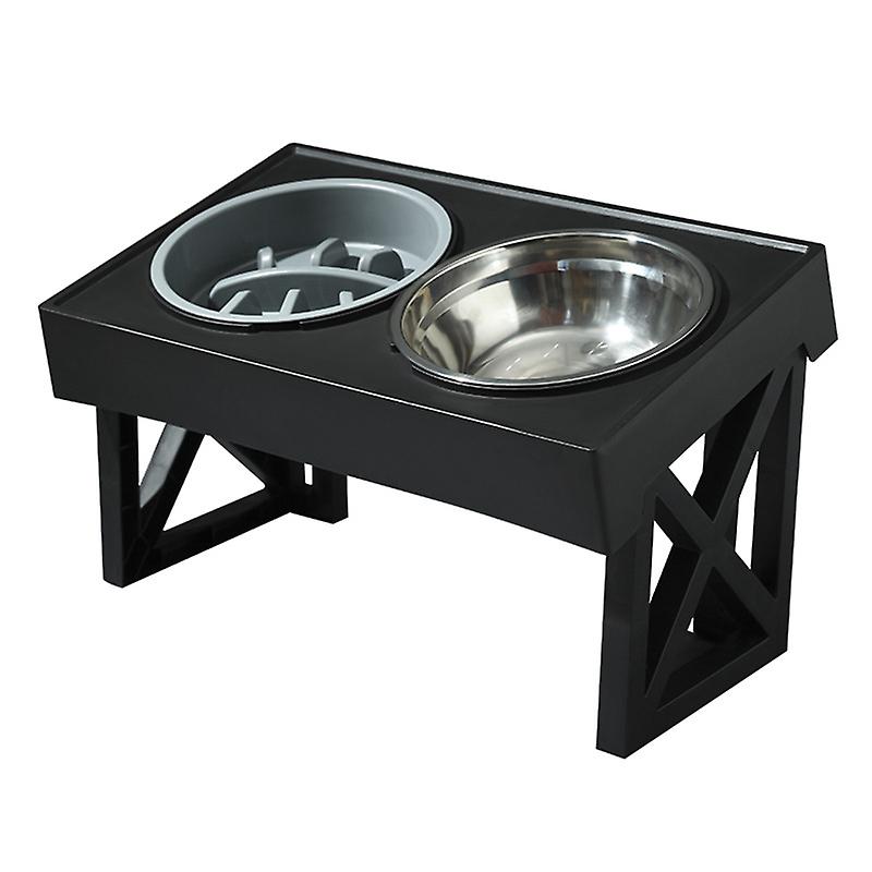 Dog Double Bowls Stand Adjustable Height Pet Feeding Dish Bowl Medium Big Dog Elevated Food Water Feeders Lift Table For Dogs