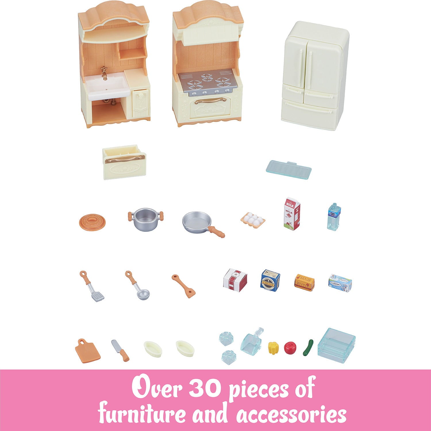 Calico Critters Kitchen Playset, Dollhouse Furniture and Accessories