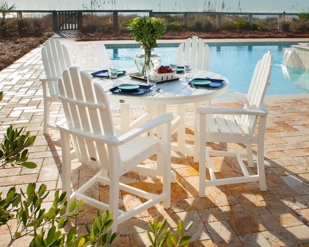 POLYWOOD Classic Adirondack Dining 5 Piece Set   Beach Style   Outdoor Dining Sets   by POLYWOOD  Houzz