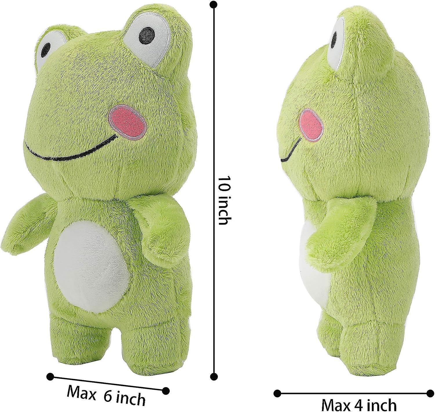 Super Soft Frog Stuffed Animal Plush Toy， Cute Frog Plush Doll， Standing Frog Plushie Toy Gift For Kids Children Baby Girls Boys Toddlers， 10