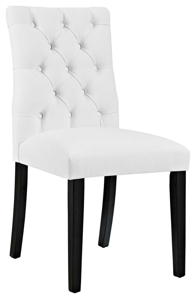Modern Contemporary Urban Design Kitchen Room Dining Chair  Black  Faux Leather   Transitional   Dining Chairs   by House Bound  Houzz