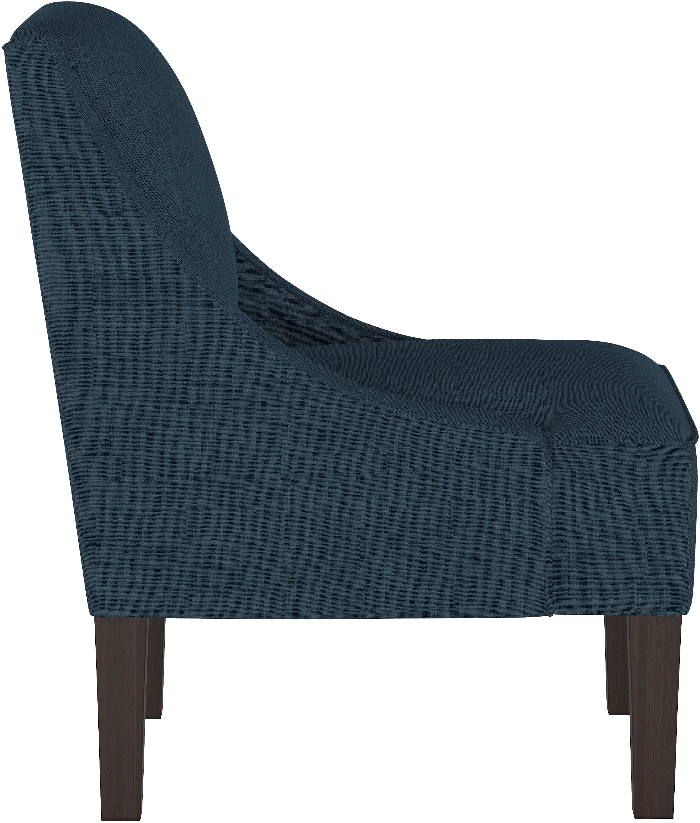 Parker Navy Swoop Arm Accent Chair - Skyline Furniture