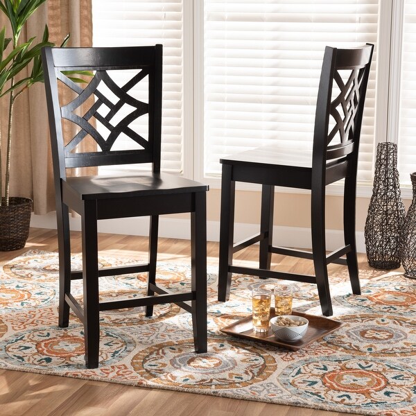 Nicolette Modern and Contemporary 2-Piece Counter Stool Set