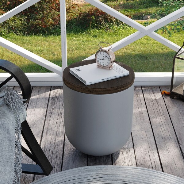 COSIEST Bowl Shaped Indoor Outdoor Accent Table