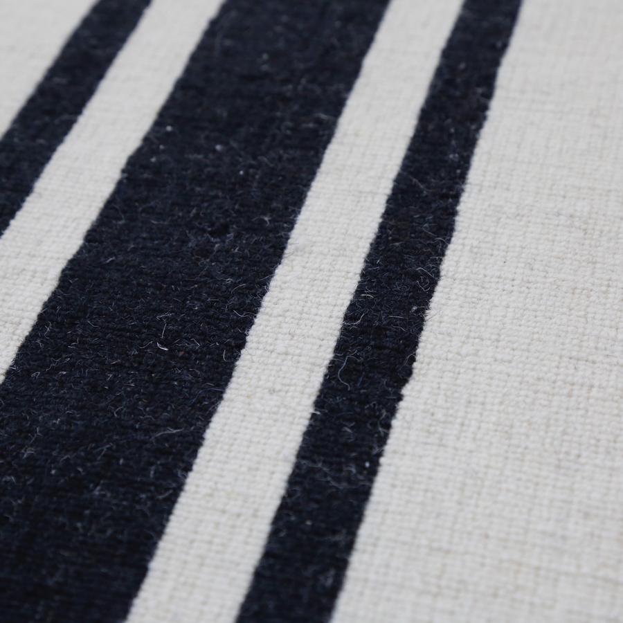 Beachwood Handwoven Rug in Ivory and Black