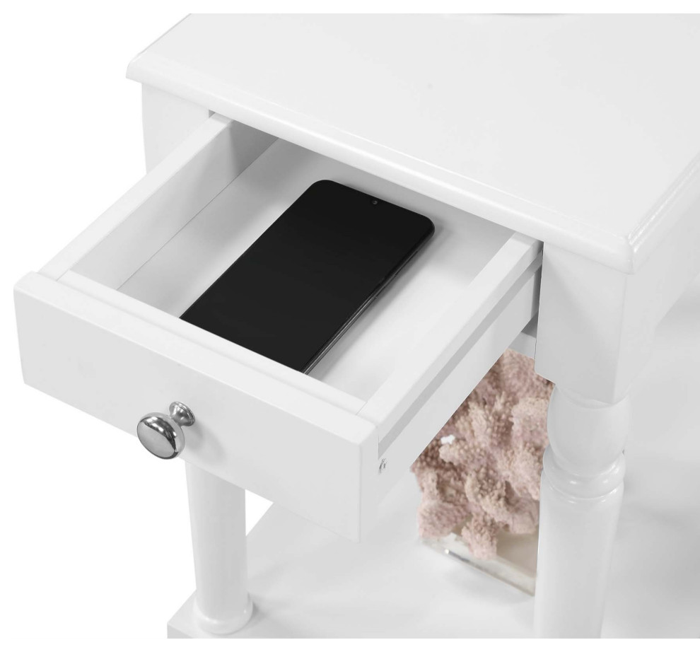 French Country No Tools Chairside End Table With Shelf   French Country   Side Tables And End Tables   by VirVentures  Houzz