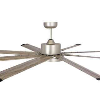 Parrot Uncle Bankston 72 in. Integrated LED Brushed Nickel Ceiling Fan with Light and Remote Control F8220110V