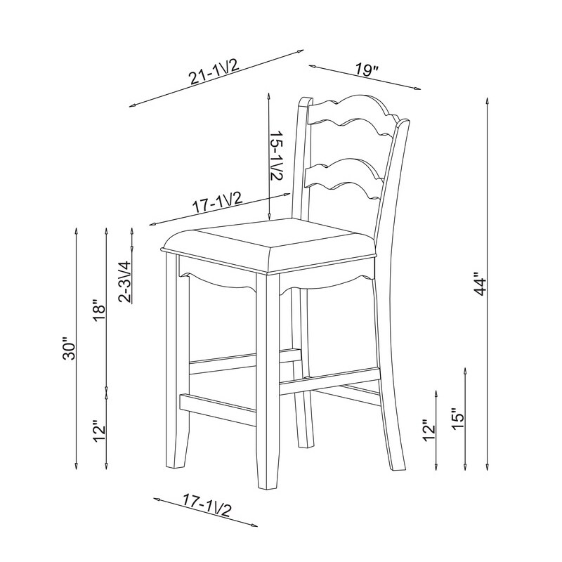 Fulton White Washed Bar Stool