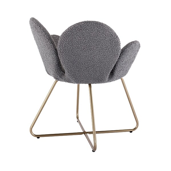 Velvet Accent Chair， Upholstered Vanity Desk Chair w/Metal Legs， Soft Cushion，Armchair 2PC/SET