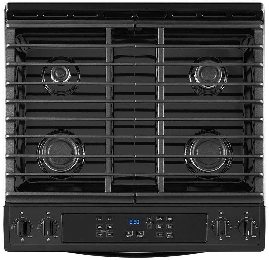 Whirlpool ADA 5 Cu. Ft. Black Gas Range With Frozen Bake Technology