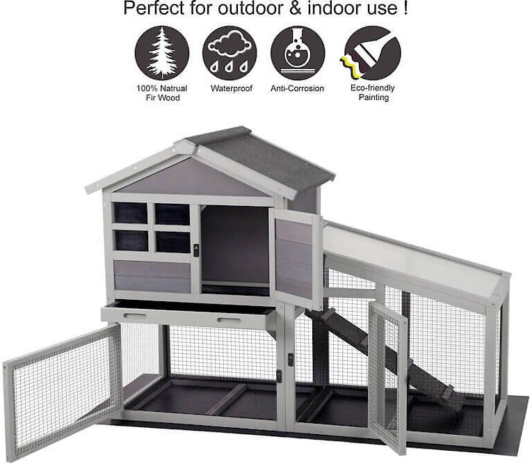 Aivituvin 38.1-in Indoor and Outdoor Rabbit Hutch