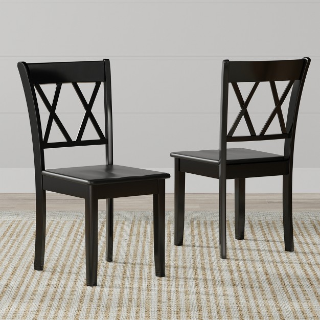 Glenwillow Home Oval Butterfly Leaf Dining Table Double X back Dining Chairs Dining Set