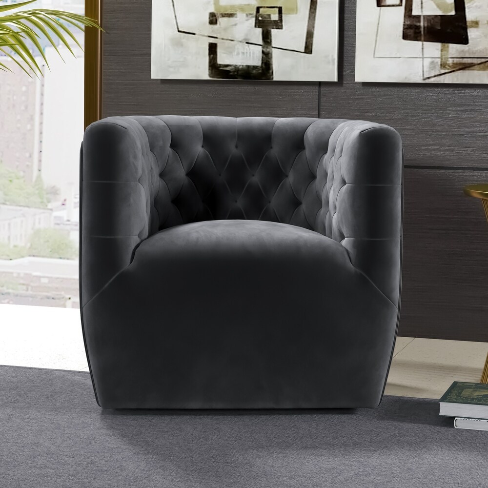 Luxor Mid Century Modern Swivel Accent Comfy Chair