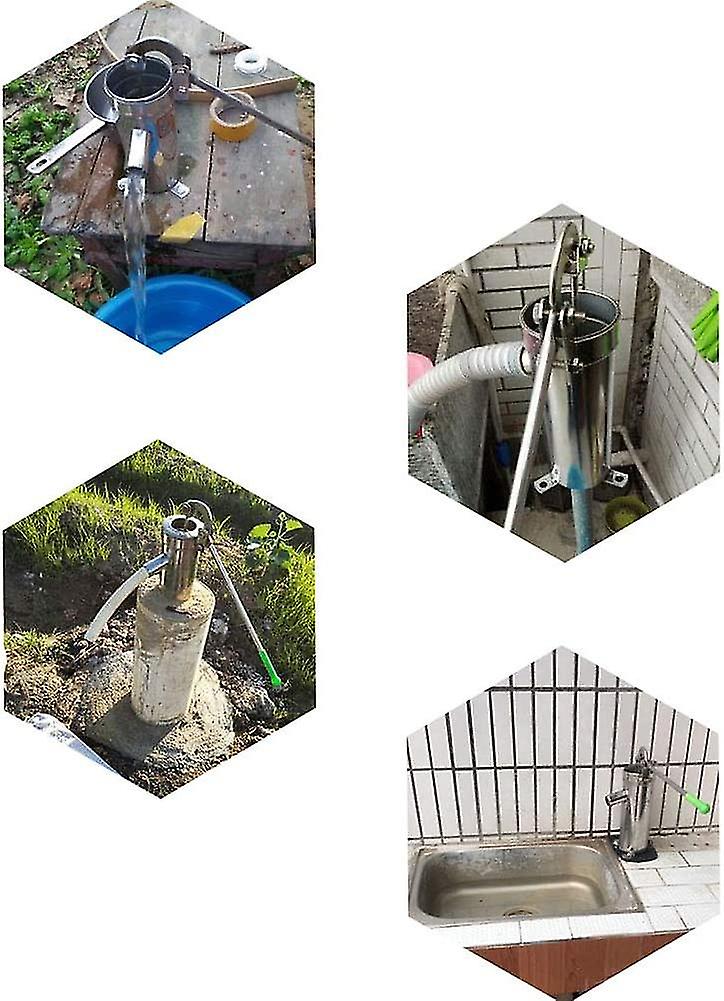 Manual Water Pump Straight Tube Pressure Well Water Pump Stainless Steel Agitation Household Water Pump Well Water Pump