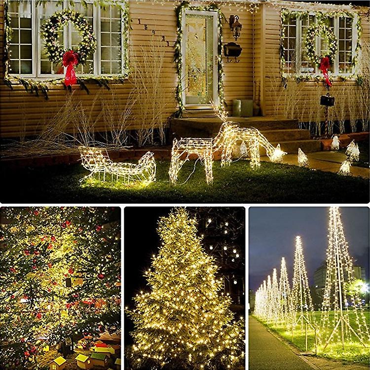 Solar String Fairy Lights 200m Christmas Lights Waterproof Outdoor Garland Solar Power Lamp Christmas For Garden Decoration