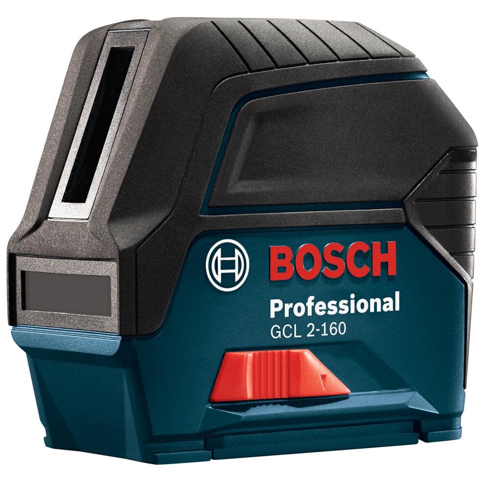 Bosch 65 ft. Cross Line Laser Level with Plumb Points Self Leveling includes Hard Carrying Case and Precision Mount GCL 2-160