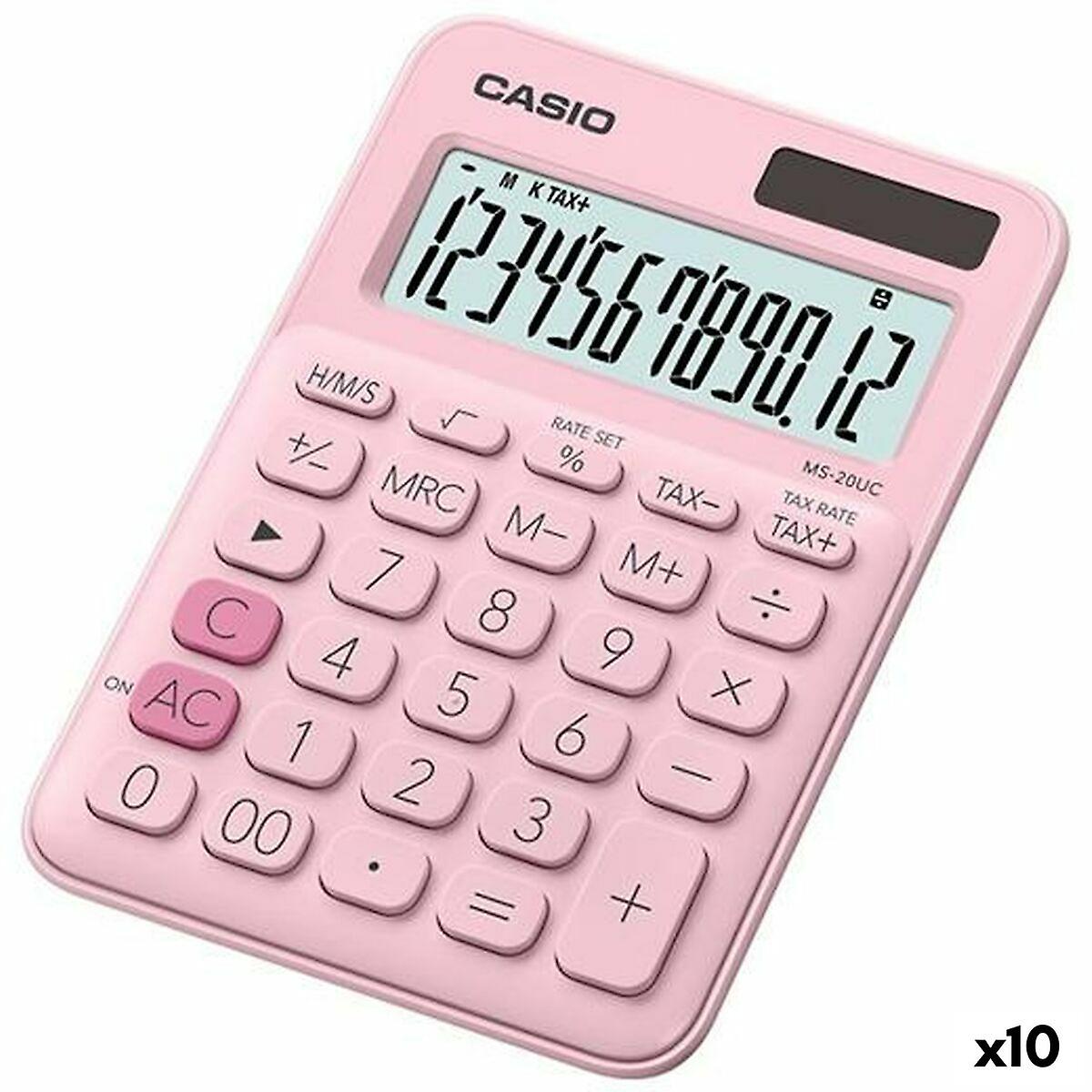 Calculator Casio MS-20UC Pink 2，3 x 10，5 x 14，95 cm (10 Units)