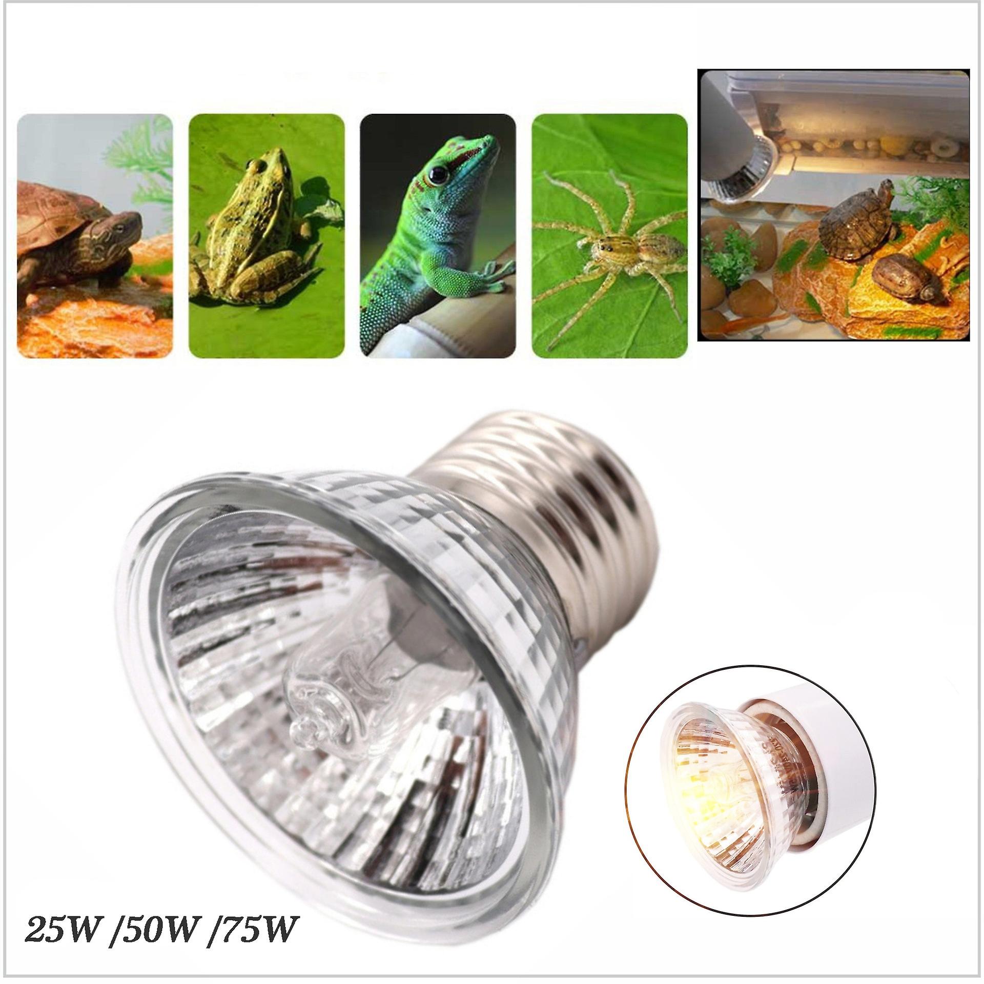 Reptile Uv Lamp Pet Turtle Heating Bulb 25w/50w/75w Lizard Hamster Temperature Controller Reptile Accessories Calcium Supplement