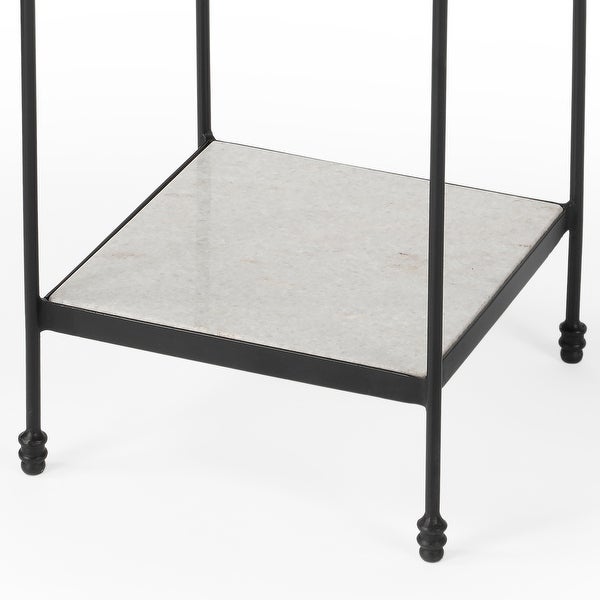 Larkin Marble and Iron Accent Table