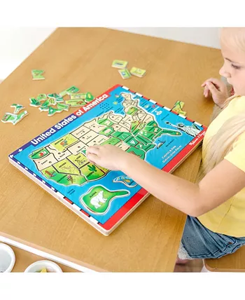 Melissa and Doug Melissa and Doug USA Map Sound Puzzle - Wooden Puzzle With Sound Effects (40 pcs)  Multicolor