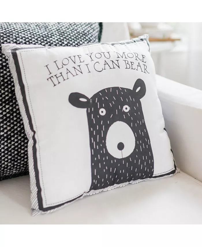 My Baby Sam Little Black Bear Decorative Pillow  14 x 14