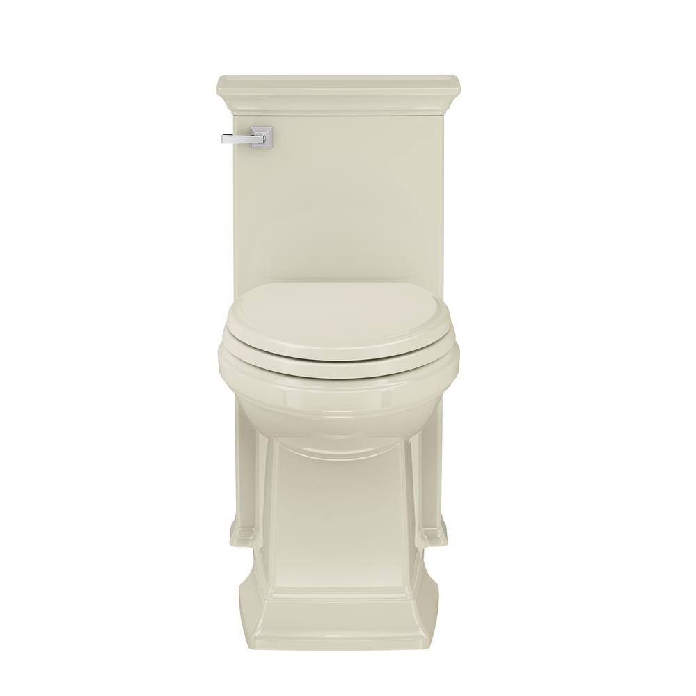 American Standard Town Square S 1-Piece 1.28 GPF Single Flush Elongated Toilet in Linen Seat Included 2851A104.222