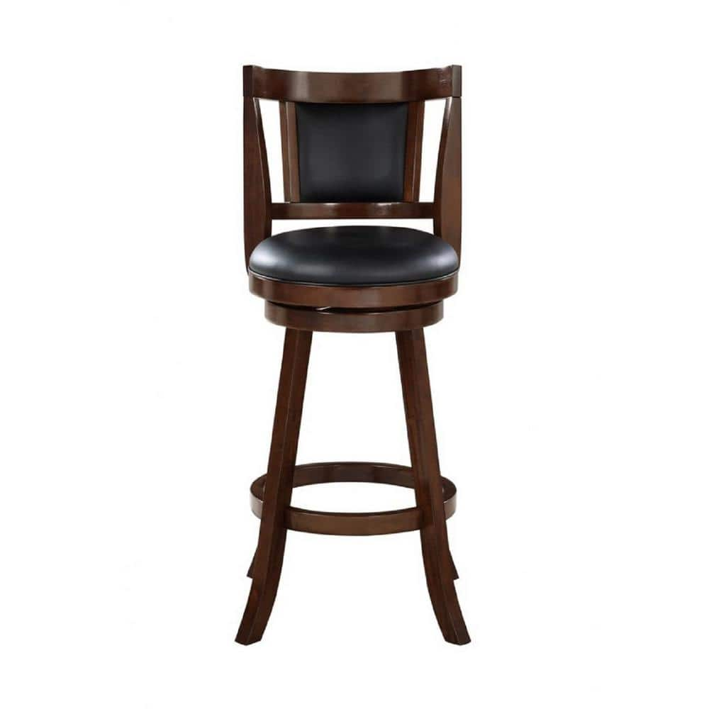 Boraam Avianna 29 in. Cappuccino Swivel Bar Stool with Cushion 62829