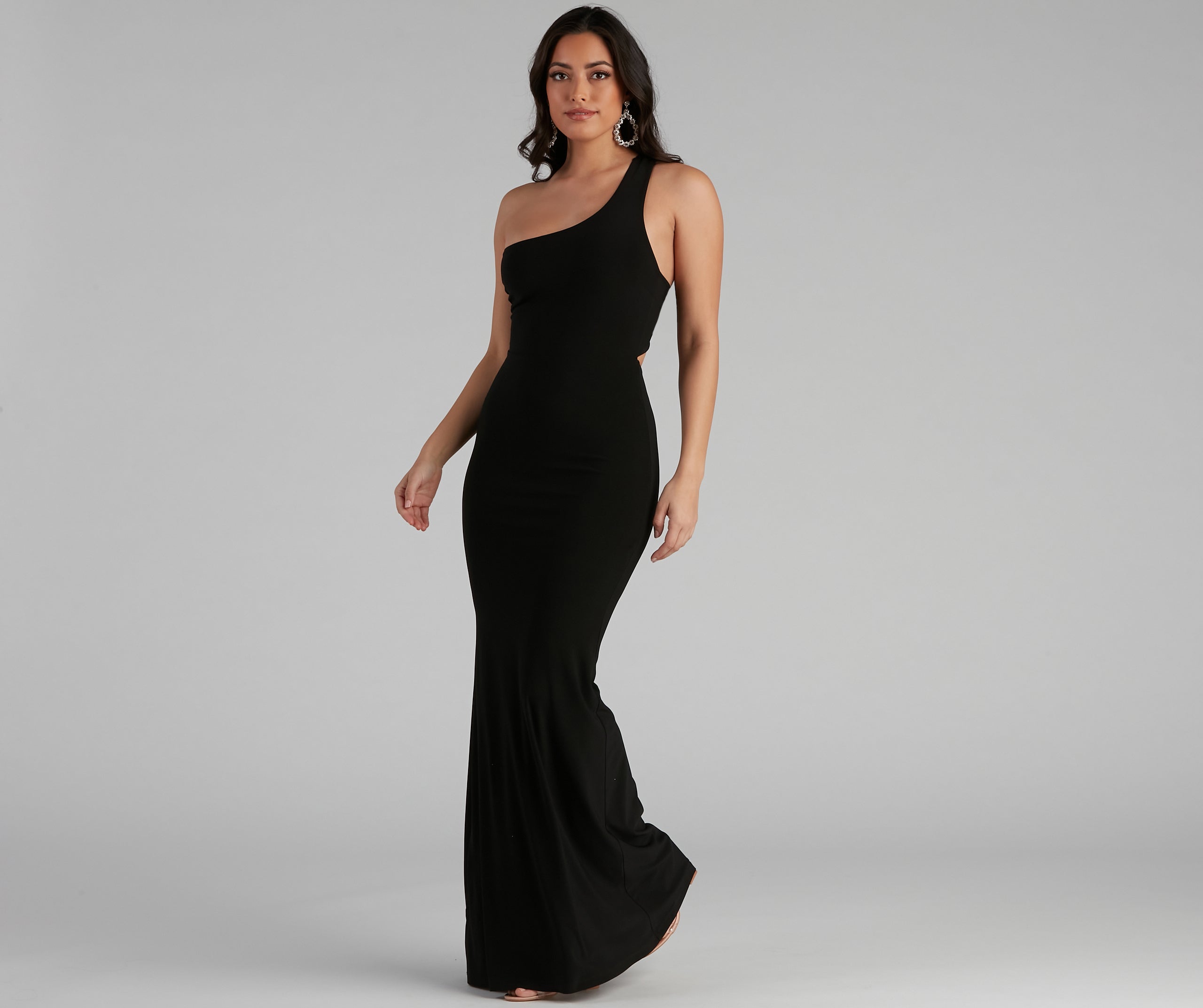 Leilani Formal One-Shoulder Open Back Dress