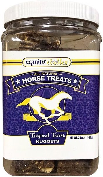 Equine Edibles Tropical Twist Nugget Horse Treats， 2-lb tub