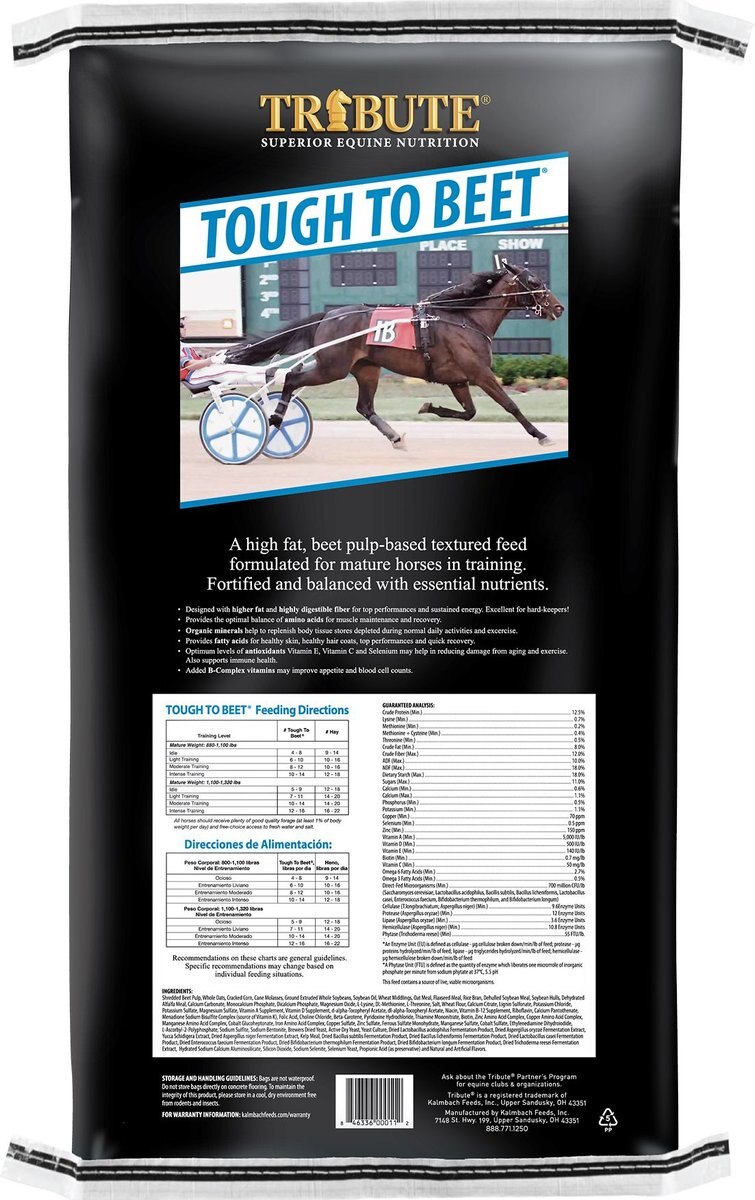 Tribute Equine Nutrition Tough To Beet Higher Fat Horse Feed